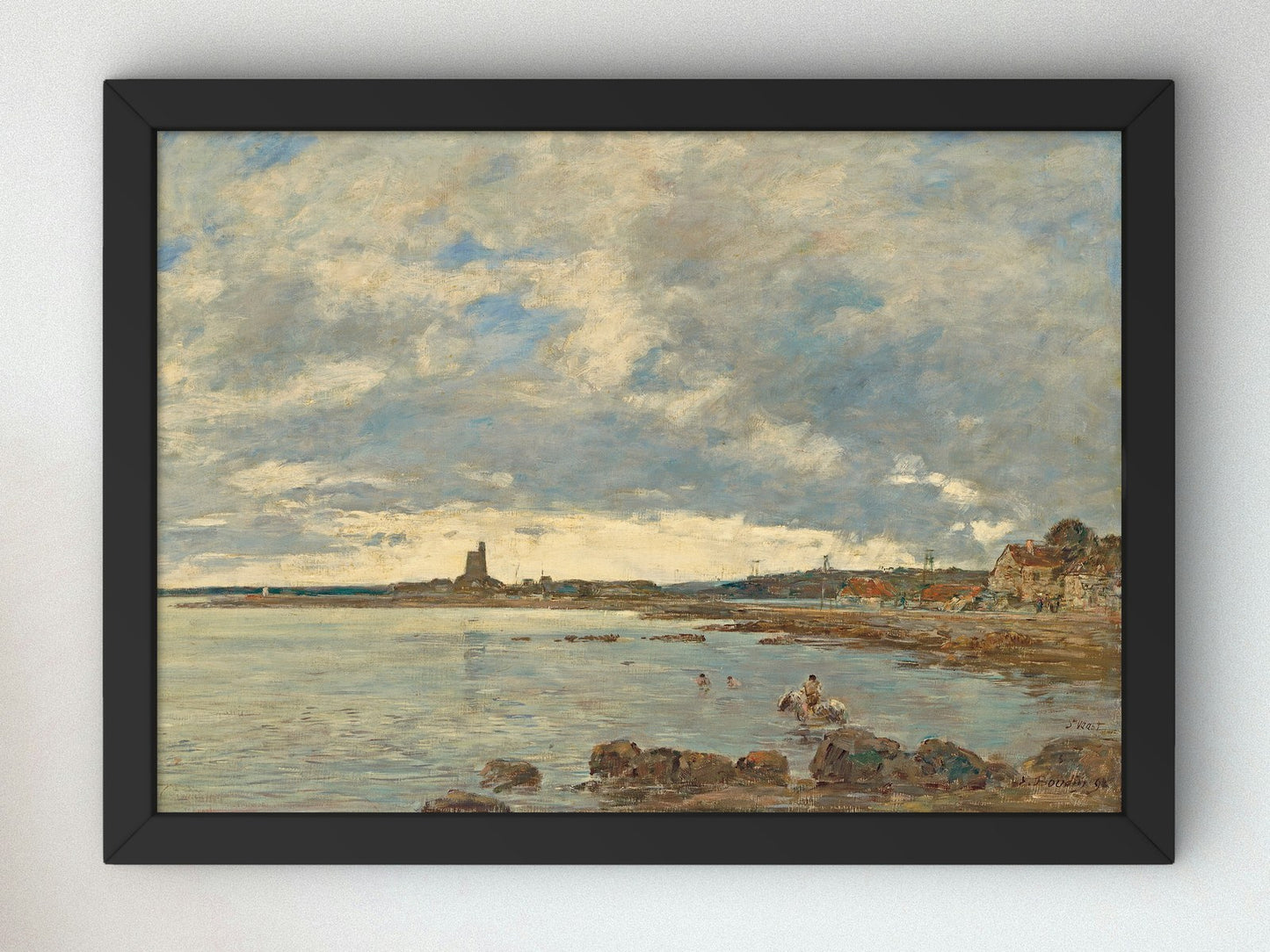 St. Vaast la Hougue by Eugène Boudin 1892, Wall Art Print, Fine Art Reproduction, Museum Quality Decor, Poster