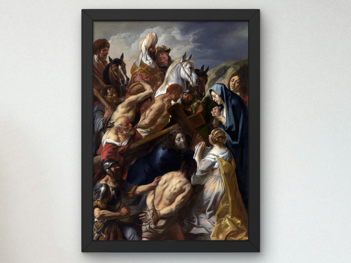 The Carrying of the Cross by Jacob Jordaens 1657, Wall Art Print, Fine Art Reproduction, Museum Quality Decor, Poster