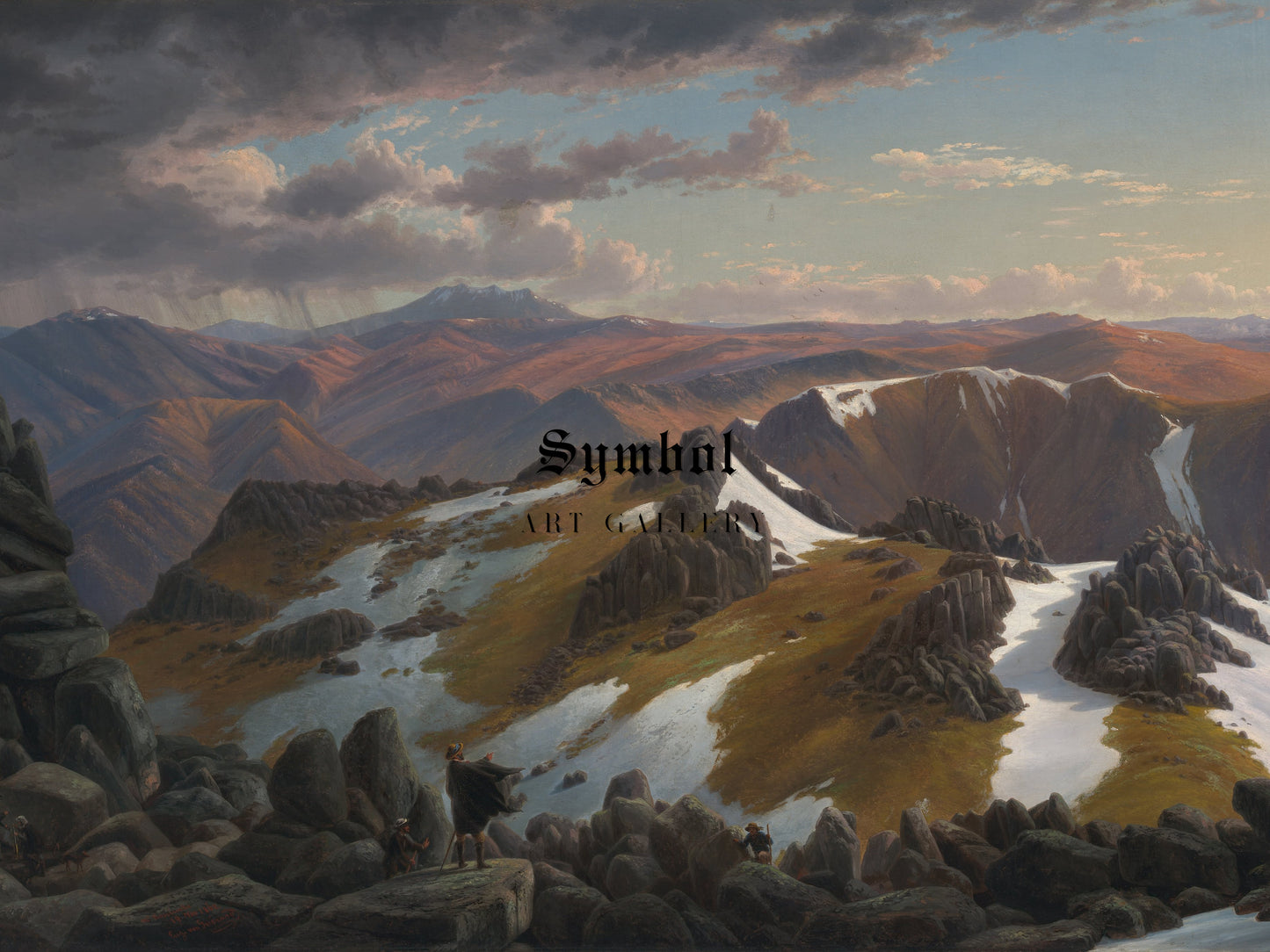 North east view from the northern top of Mount Kosciusko by Eugene von Guérard 1863, Wall Art Print, Fine Art Reproduction, Museum Quality