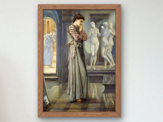 Pygmalion and the Image by Edward Burne Jones 1878, Wall Art Print, Fine Art Reproduction, Museum Quality Decor, Poster