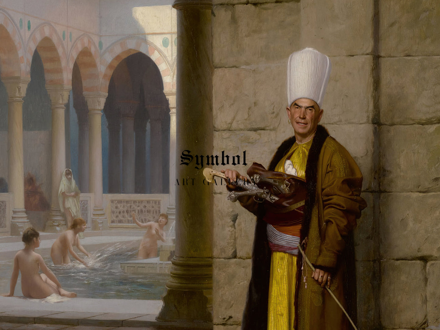 The Grand White Eunuch by Jean Léon Gérôme 1875, Wall Art Print, Fine Art Reproduction, Museum Quality Decor, Poster