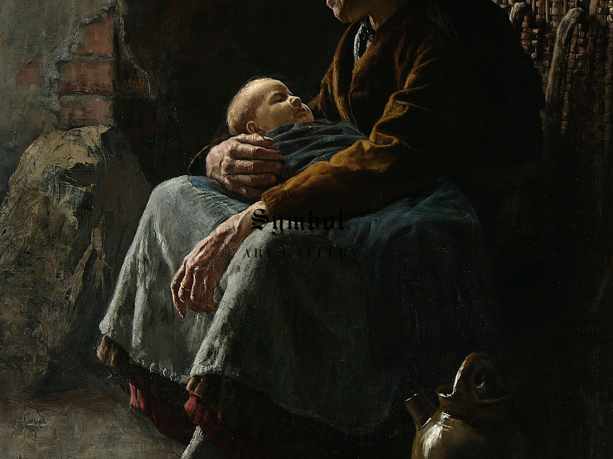 Granny's Treasure by Jan Kauzik 1885, Wall Art Print, Fine Art Reproduction, Museum Quality Decor, Poster