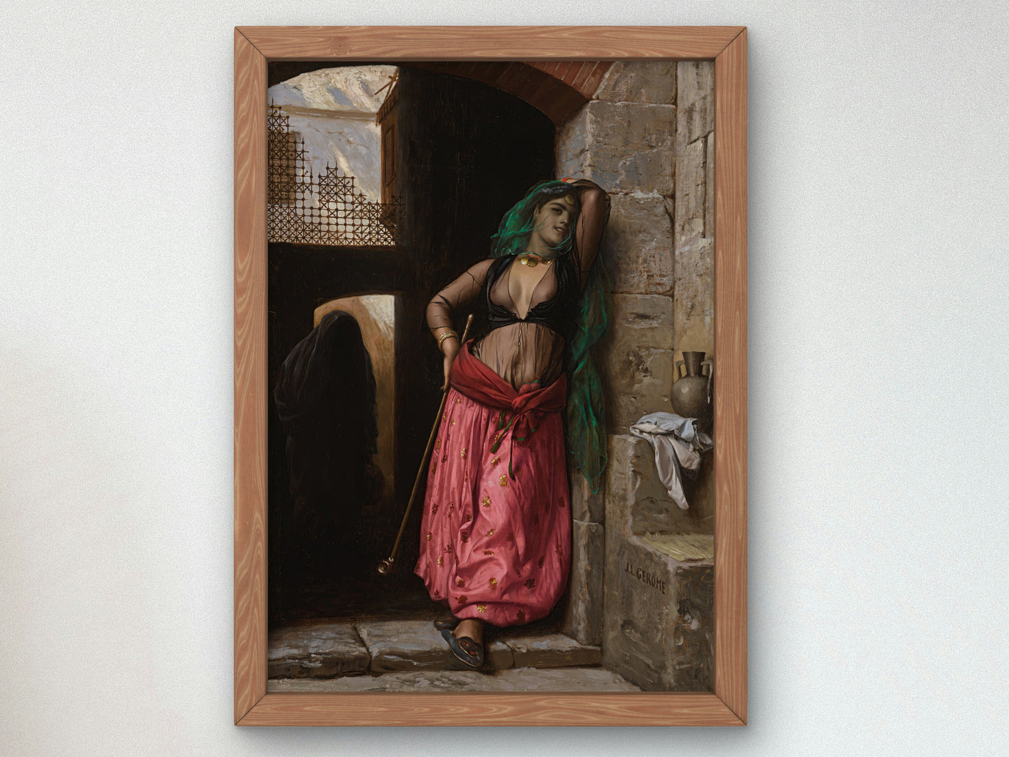 Young Girl of Cairo by Jean Léon Gérôme 1870, Wall Art Print, Fine Art Reproduction, Museum Quality Decor, Poster