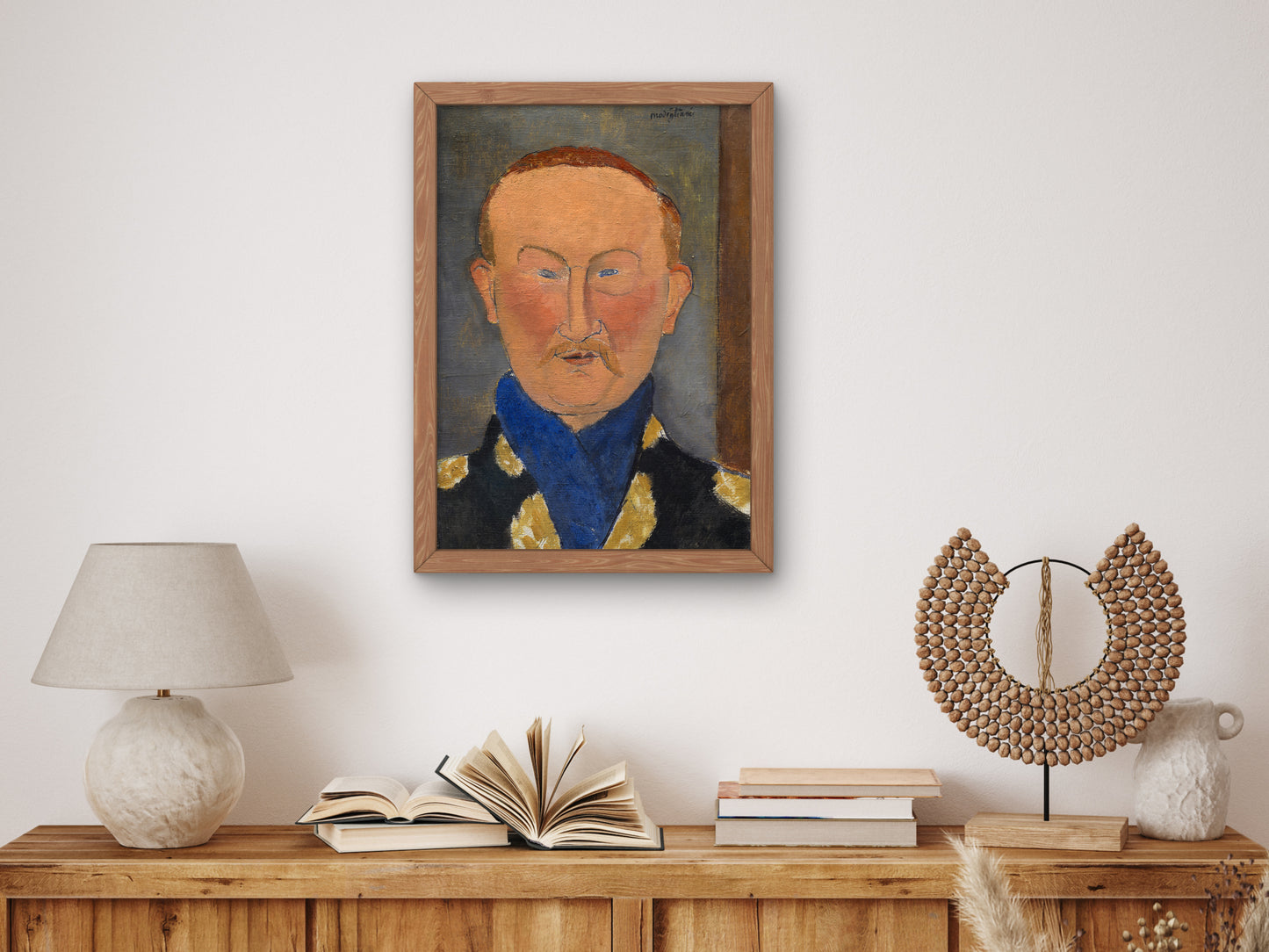 Léon Bakst by Amedeo Modigliani 1917, Wall Art Print, Fine Art Reproduction, Museum Quality Decor, Poster