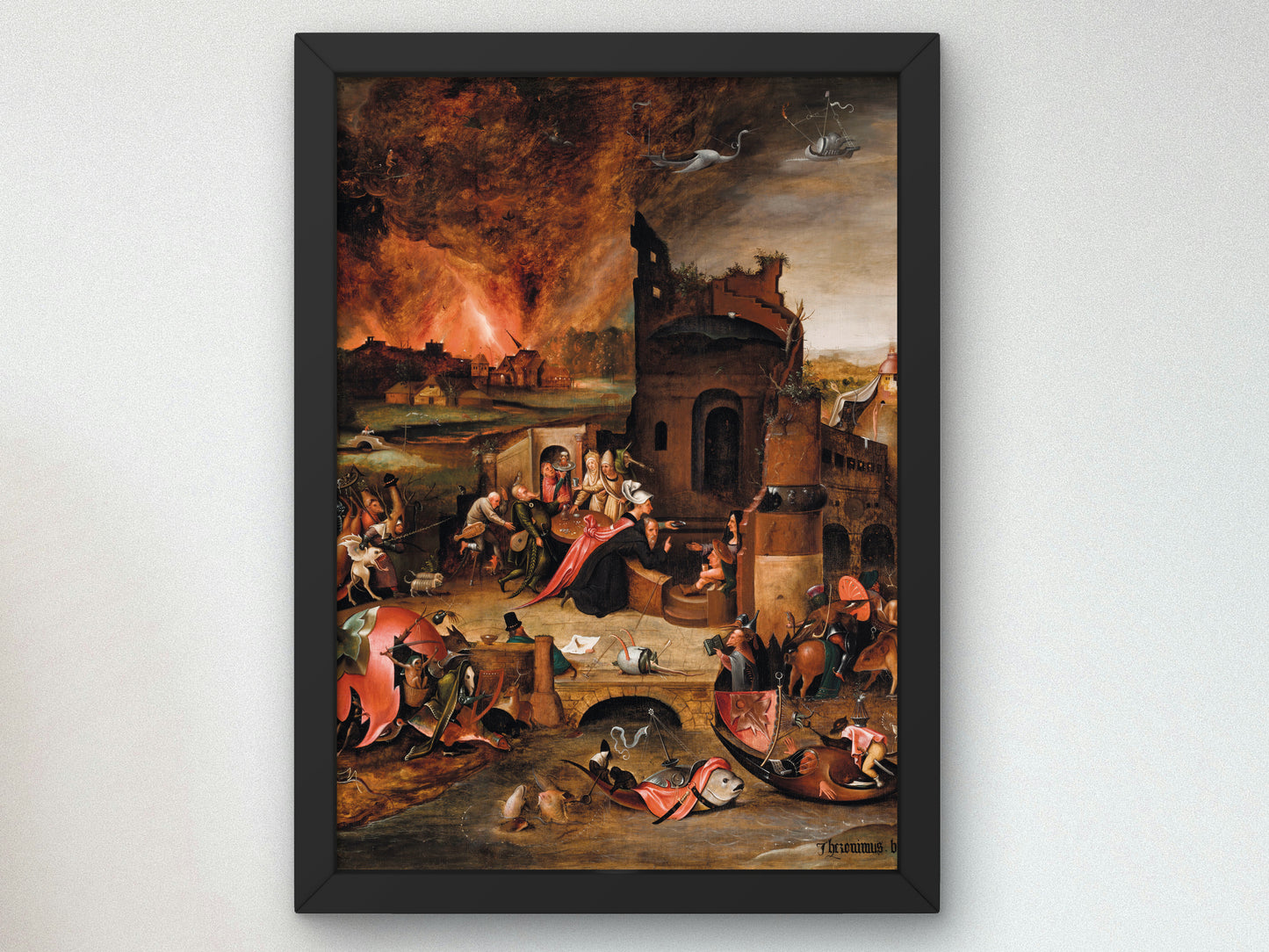 The Temptation of Saint Anthony the Great by Hieronymus Bosch 1505, Wall Art Print, Fine Art Reproduction, Museum Quality Decor, Poster