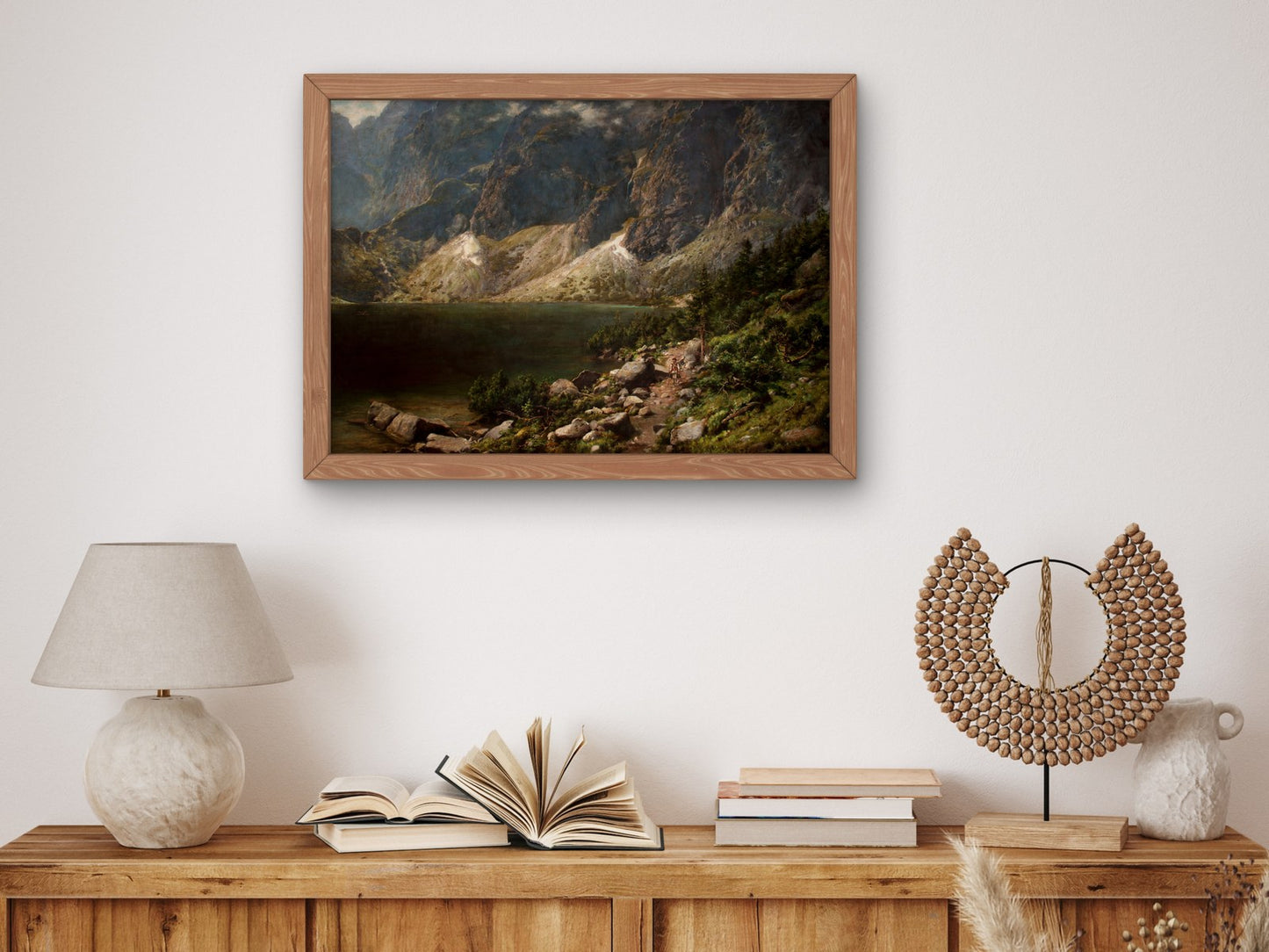 Morskie Oko in the Tatra Mountains by Aleksander Mroczkowski 1891, Wall Art Print, Fine Art Reproduction, Museum Quality Decor, Poster