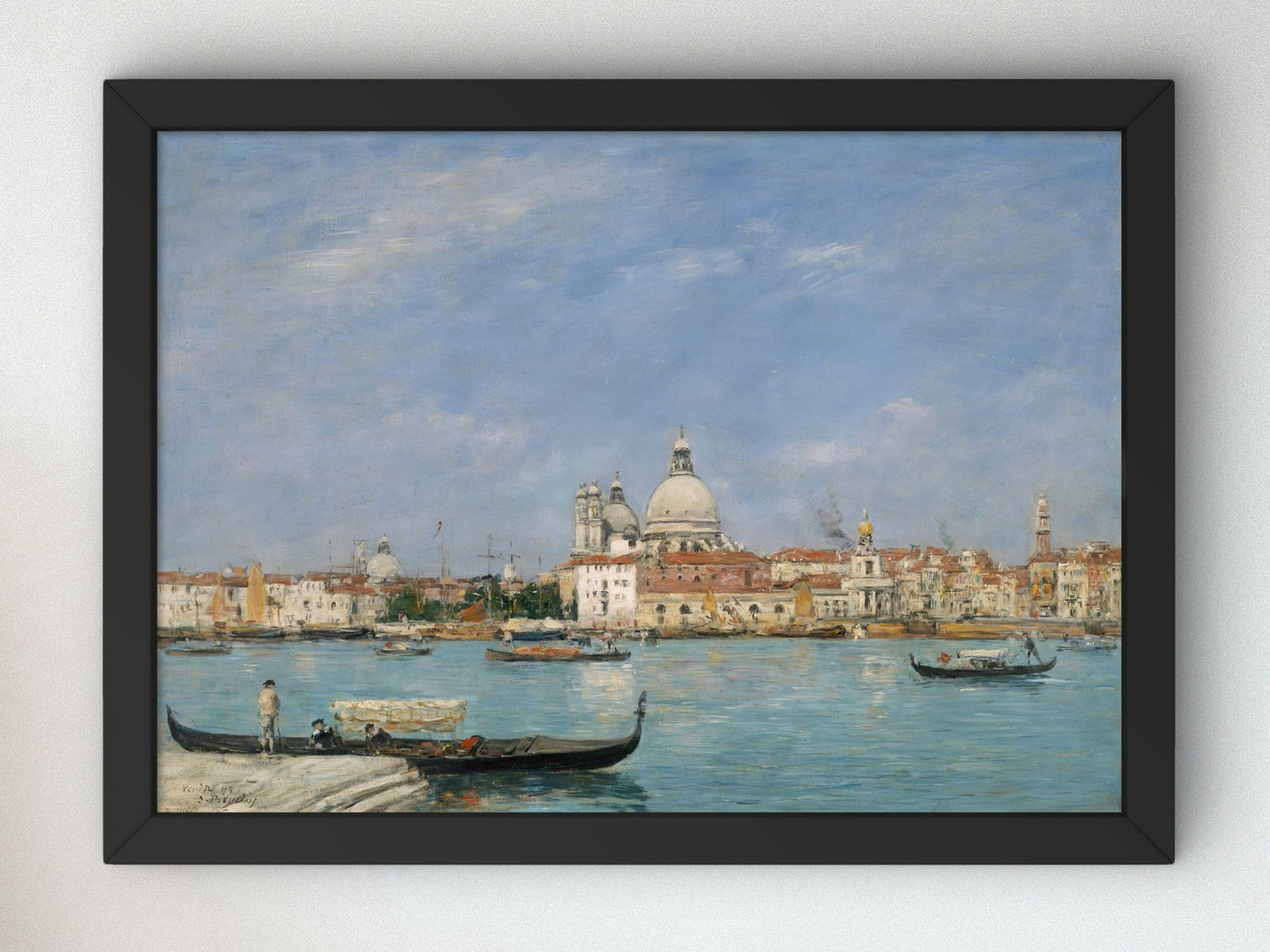 Venice Santa Maria della Salute from San Giorgio by Eugène Boudin 1895, Wall Art Print, Fine Art Reproduction, Museum Quality Decor, Poster
