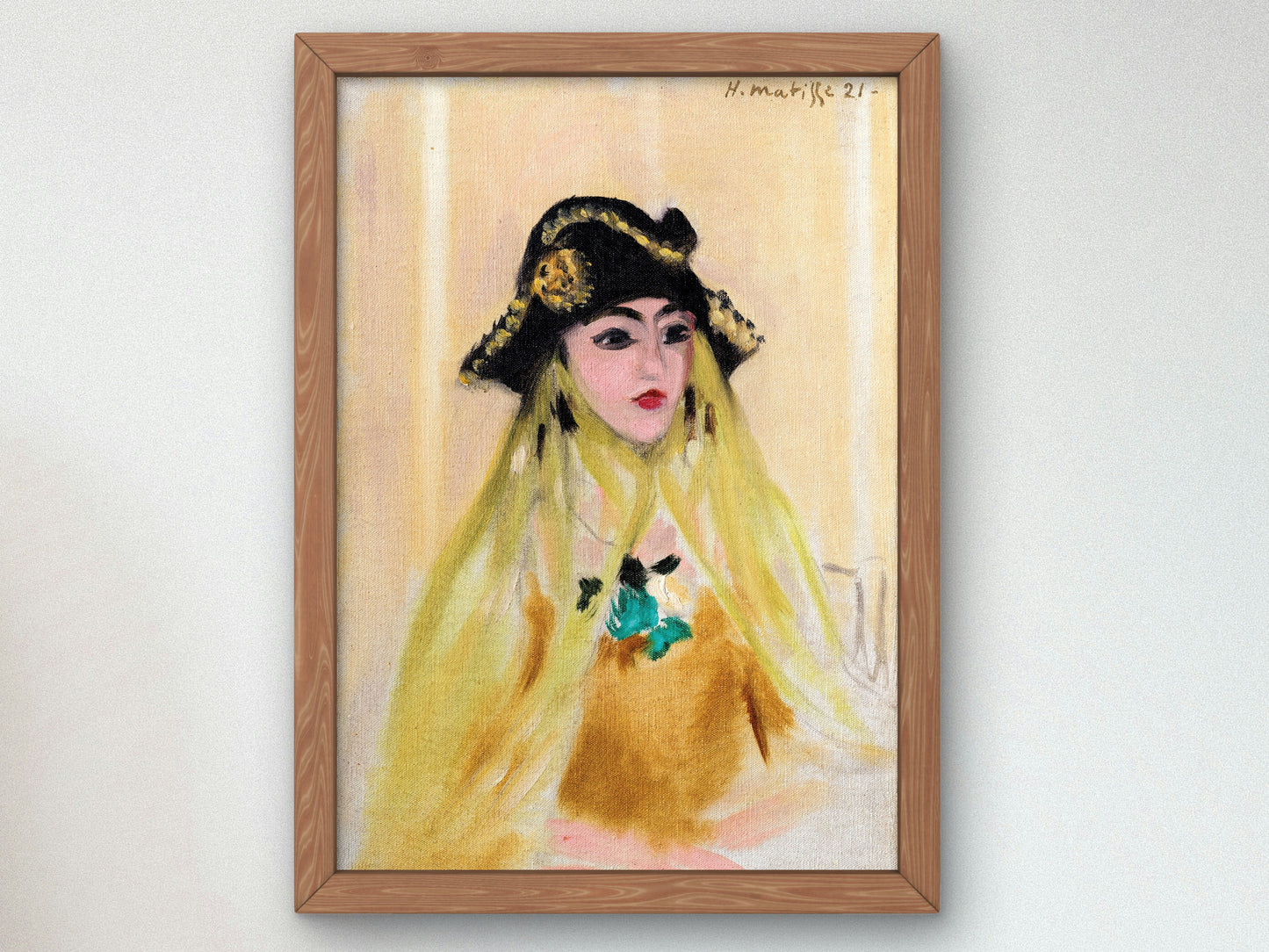 Ancilla by Henri Matisse 1921, Wall Art Print, Fine Art Reproduction, Museum Quality Decor, Poster