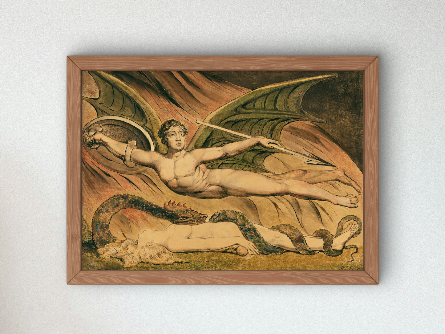 Satan Exulting over Eve by William Blake 1795, Wall Art Print, Fine Art Reproduction, Museum Quality Decor, Poster