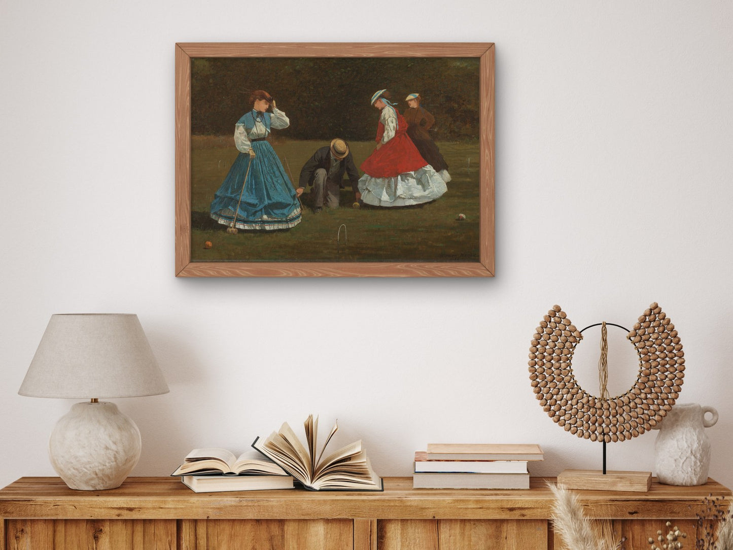 Croquet Scene by Winslow Homer 1866, Wall Art Print, Fine Art Reproduction, Museum Quality Decor, Poster