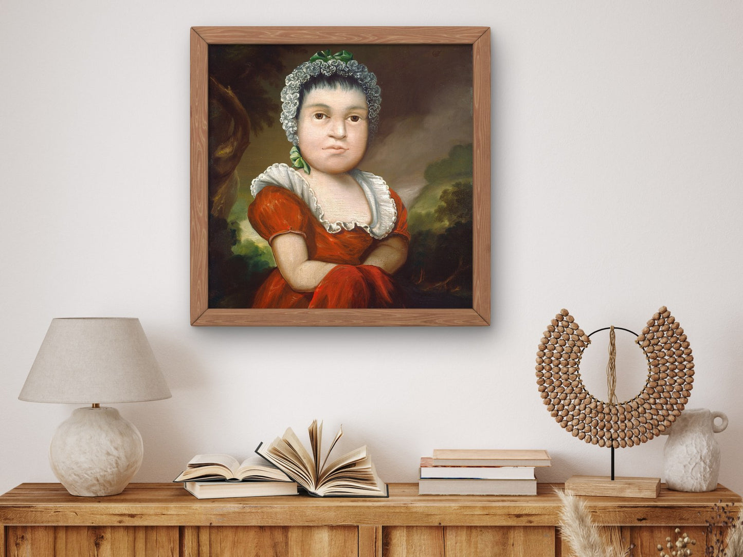 Portrait of a Child by Edward Hicks 1840, Wall Art Print, Fine Art Reproduction, Museum Quality Decor, Poster