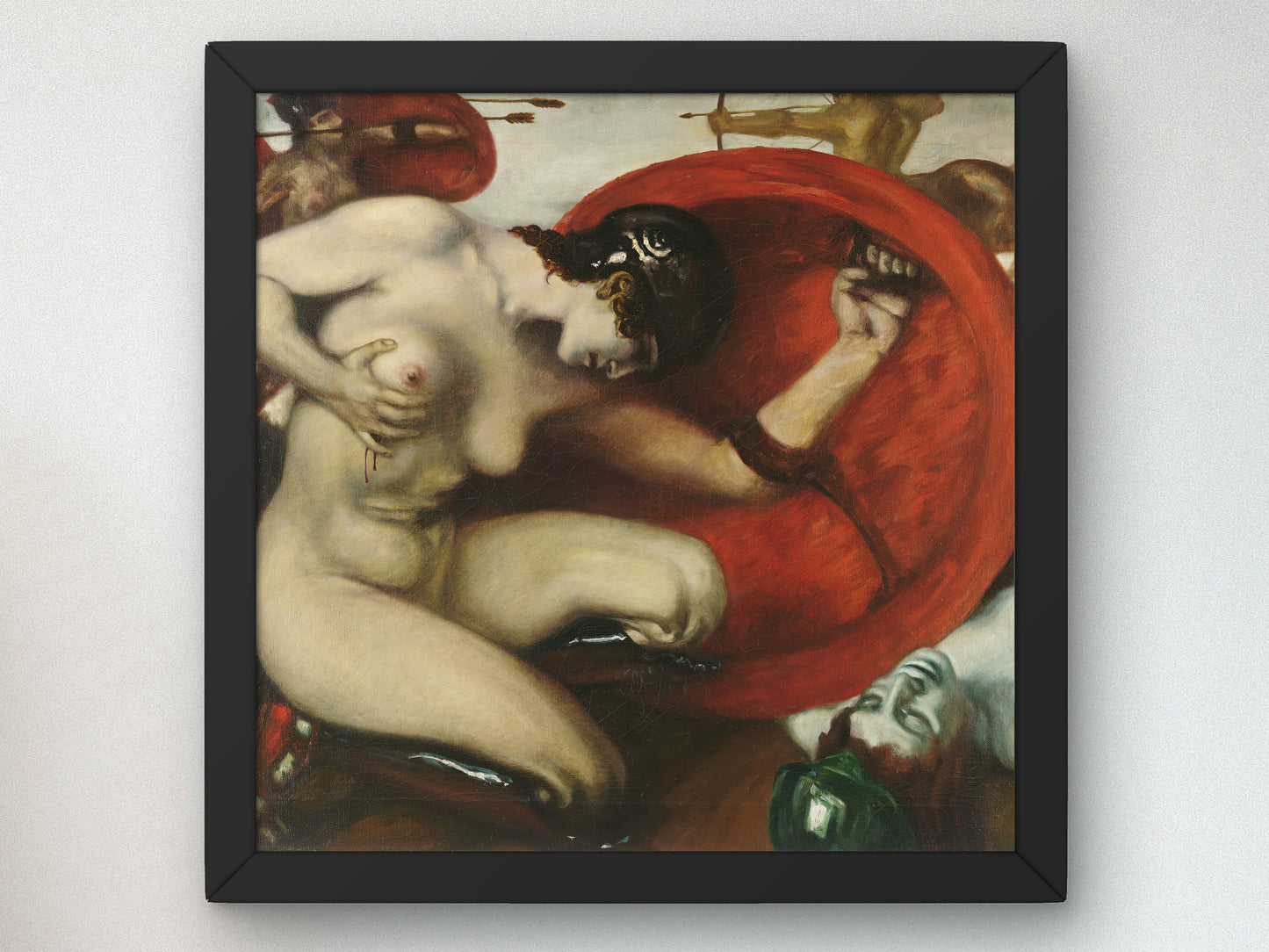 Wounded Amazon by Franz von Stuck 1905, Wall Art Print, Fine Art Reproduction, Museum Quality Decor, Poster