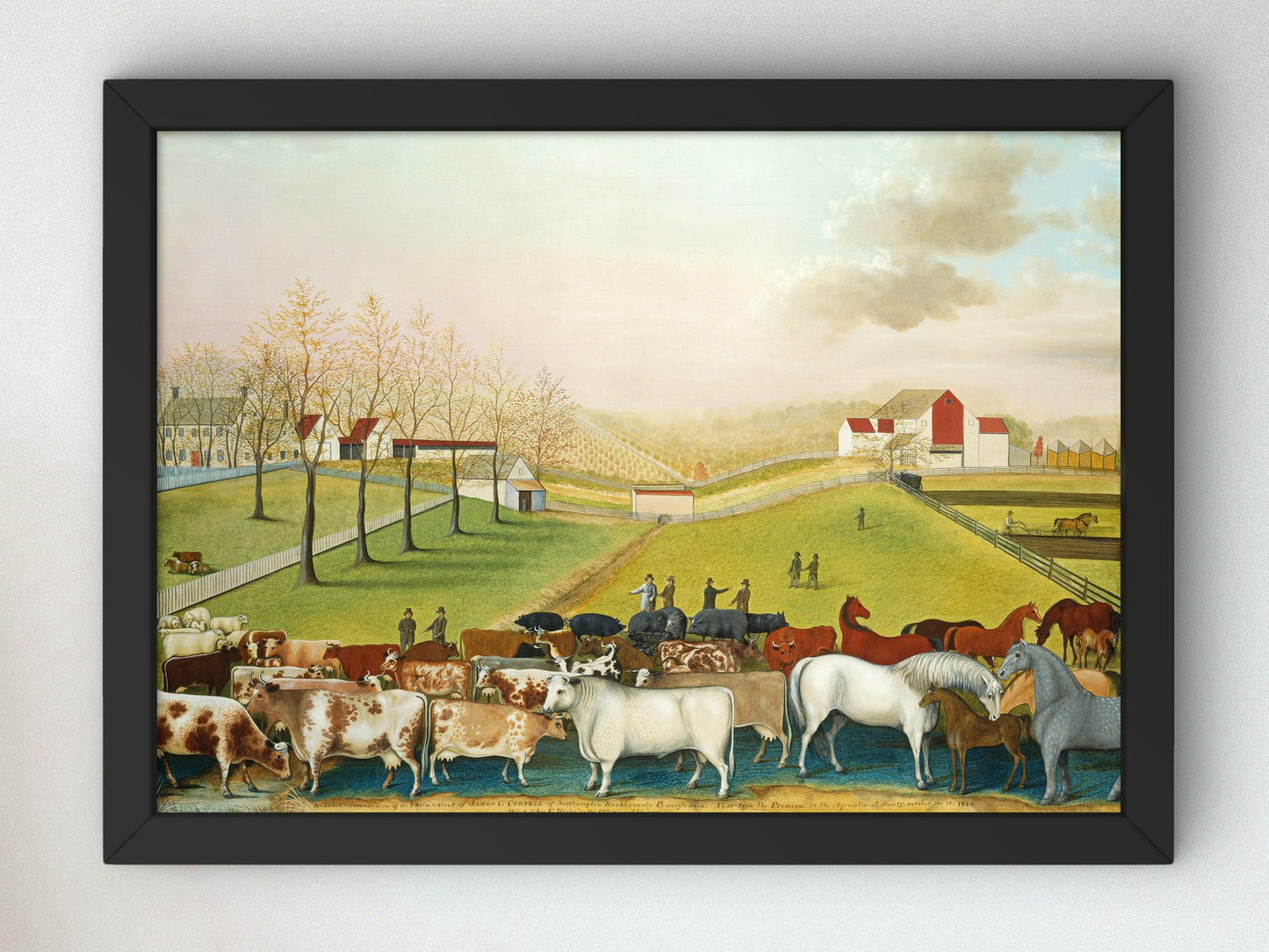 The Cornell Farm by Edward Hicks 1848, Wall Art Print, Fine Art Reproduction, Museum Quality Decor, Poster