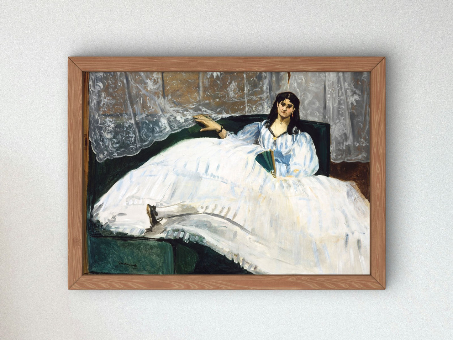 Lady with a Fan by Édouard Manet 1862, Wall Art Print, Fine Art Reproduction, Museum Quality Decor, Poster