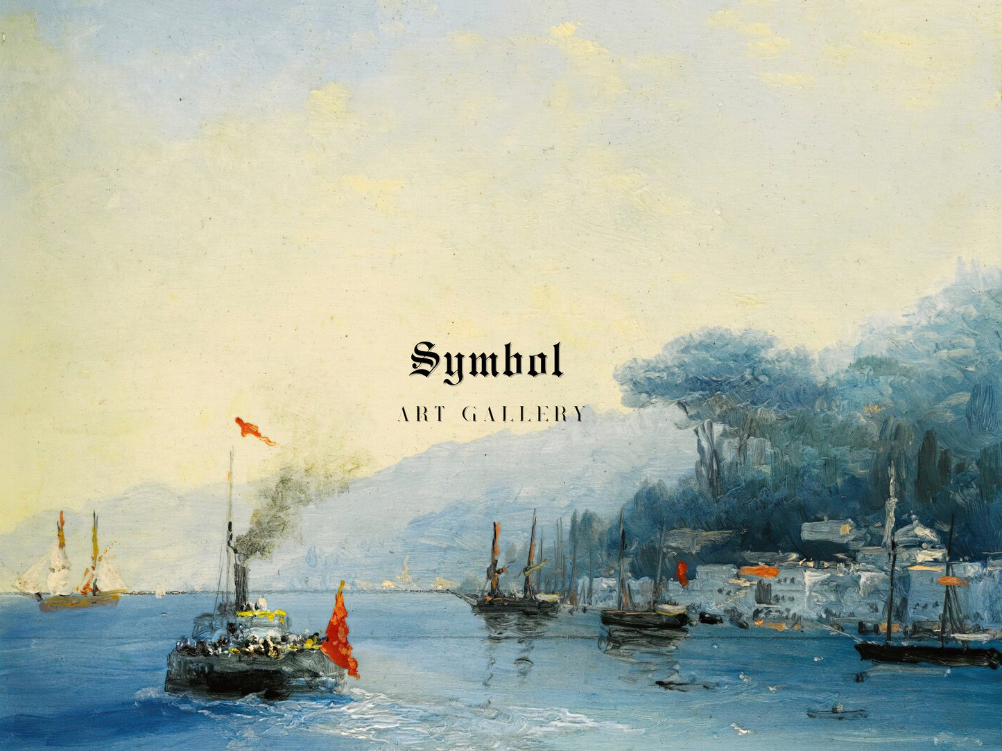 Shipping on the Bosphorus, Constantinople by Ivan Konstantinovich Aivazovsky 1900, Wall Art Print, Fine Art Reproduction, Museum Quality