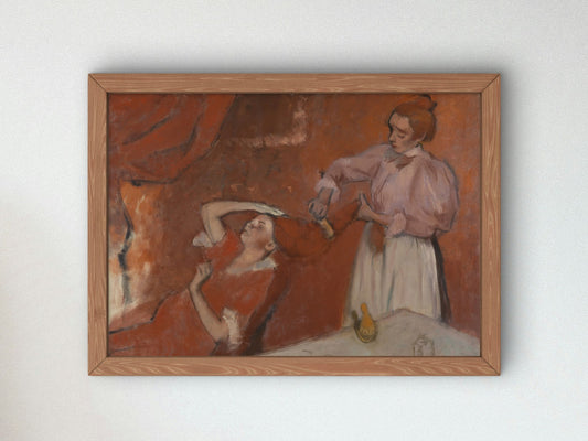 Combing the Hair La Coiffure by Edgar Degas 1896, Wall Art Print, Fine Art Reproduction, Museum Quality Decor, Poster