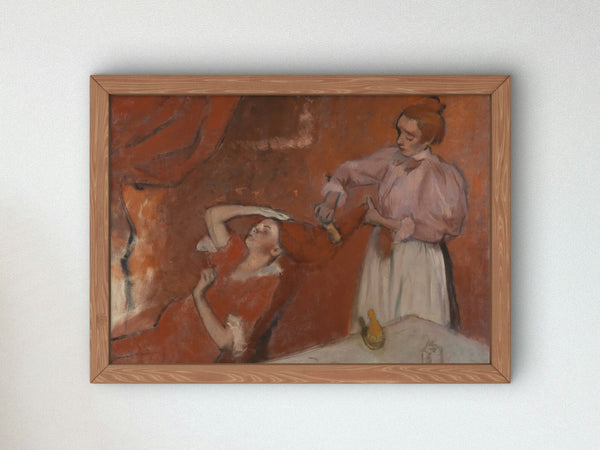 Combing the Hair by Edgar Degas 1896, Wall Art Print, Fine Art Reproduction, Museum Quality Decor, Poster