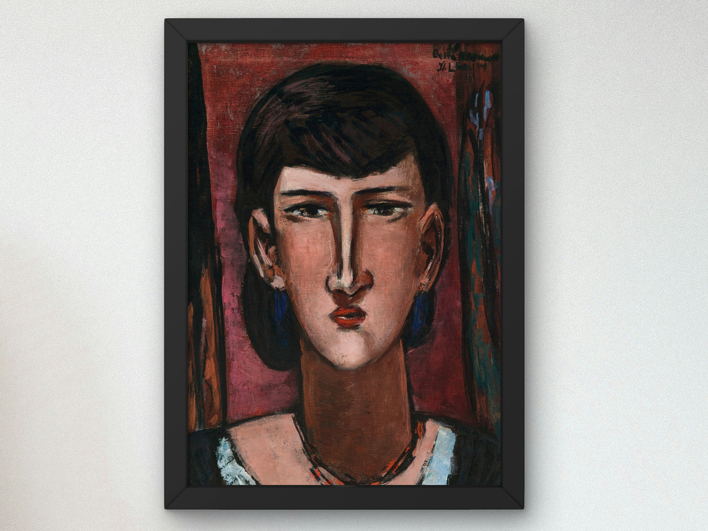 Portrait of Edie Rickey by Max Beckmann 1949, Wall Art Print, Fine Art Reproduction, Museum Quality Decor, Poster