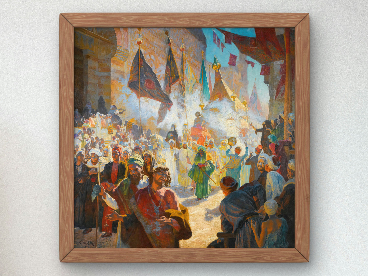 The Procession of the Mahmal through the Streets of Cairo by Ludwig Deutsch 1887, Wall Art Print, Fine Art Reproduction, Museum Quality