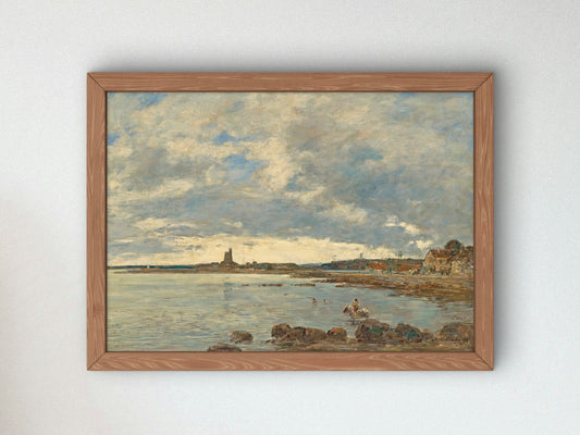 St. Vaast la Hougue by Eugène Boudin 1892, Wall Art Print, Fine Art Reproduction, Museum Quality Decor, Poster