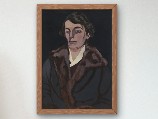 Portrait of Mrs. Storck Hertoghe by Léon Spilliaert 1925, Wall Art Print, Fine Art Reproduction, Museum Quality Decor, Poster