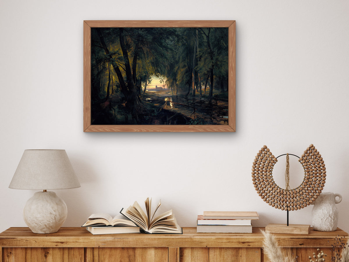 Forest Path near Spandau by Carl Blechen 1835, Wall Art Print, Fine Art Reproduction, Museum Quality Decor, Poster