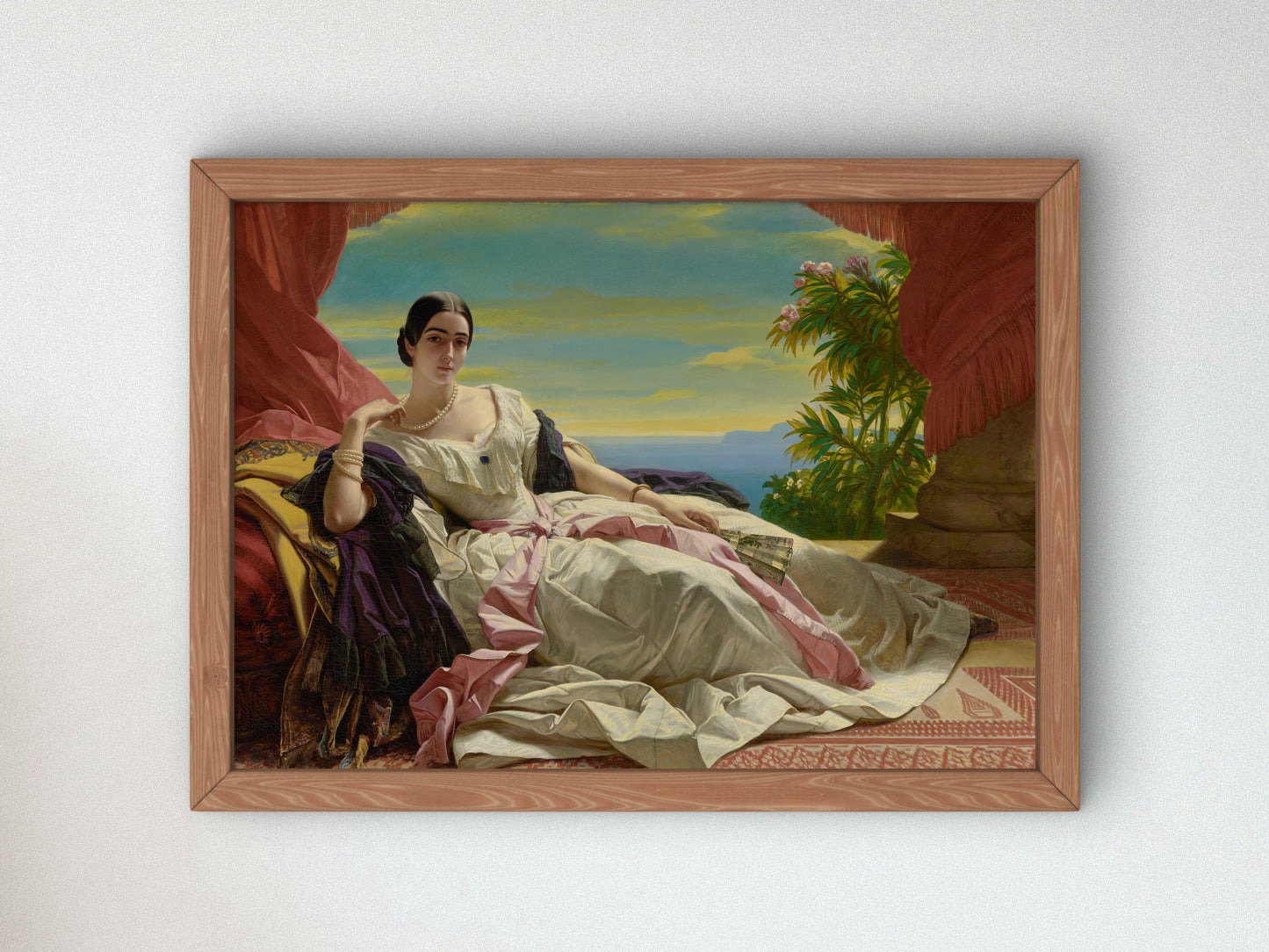 Portrait of Princess Leonilla by Franz Xaver Winterhalter 1843, Wall Art Print, Fine Art Reproduction, Museum Quality Decor, Poster