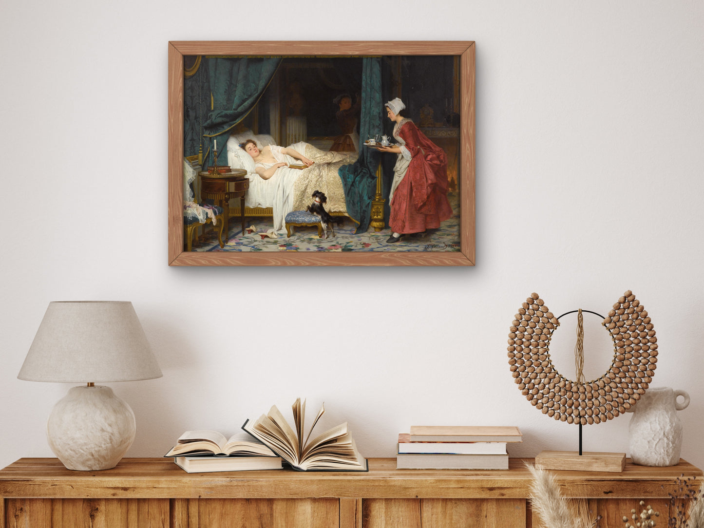 In the Morning by Joseph Caraud 1865, Wall Art Print, Fine Art Reproduction, Museum Quality Decor, Poster