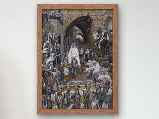 The Procession in the Streets of Jerusalem by James Tissot 1886, Wall Art Print, Fine Art Reproduction, Museum Quality Decor, Poster