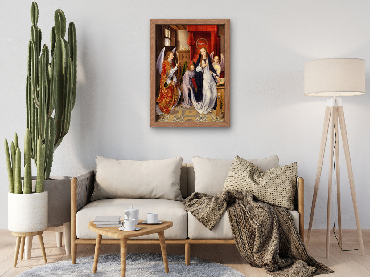 The Annunciation by Hans Memling 1480, Wall Art Print, Fine Art Reproduction, Museum Quality Decor, Poster