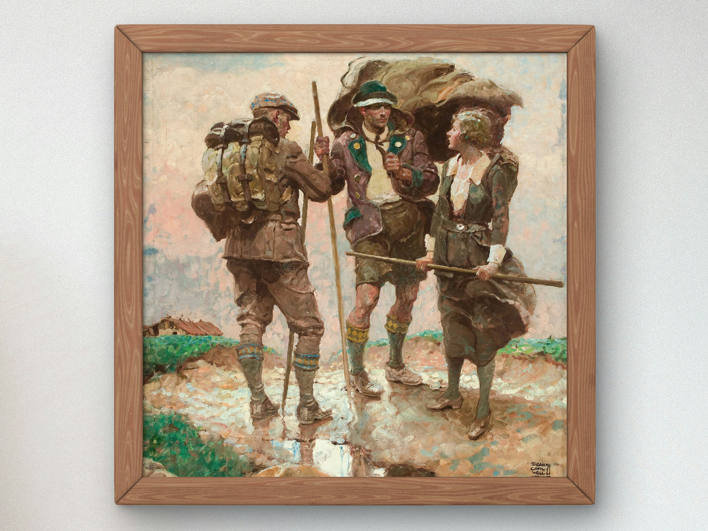 The Bridge by Dean Cornwell 1921, Wall Art Print, Fine Art Reproduction, Museum Quality Decor, Poster