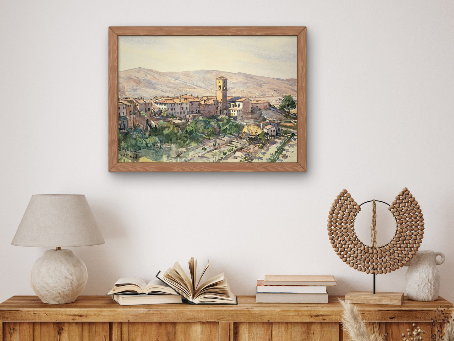 Poppi in the Casentino Tuscany by Edward Darley Boit 1910, Wall Art Print, Fine Art Reproduction, Museum Quality Decor, Poster