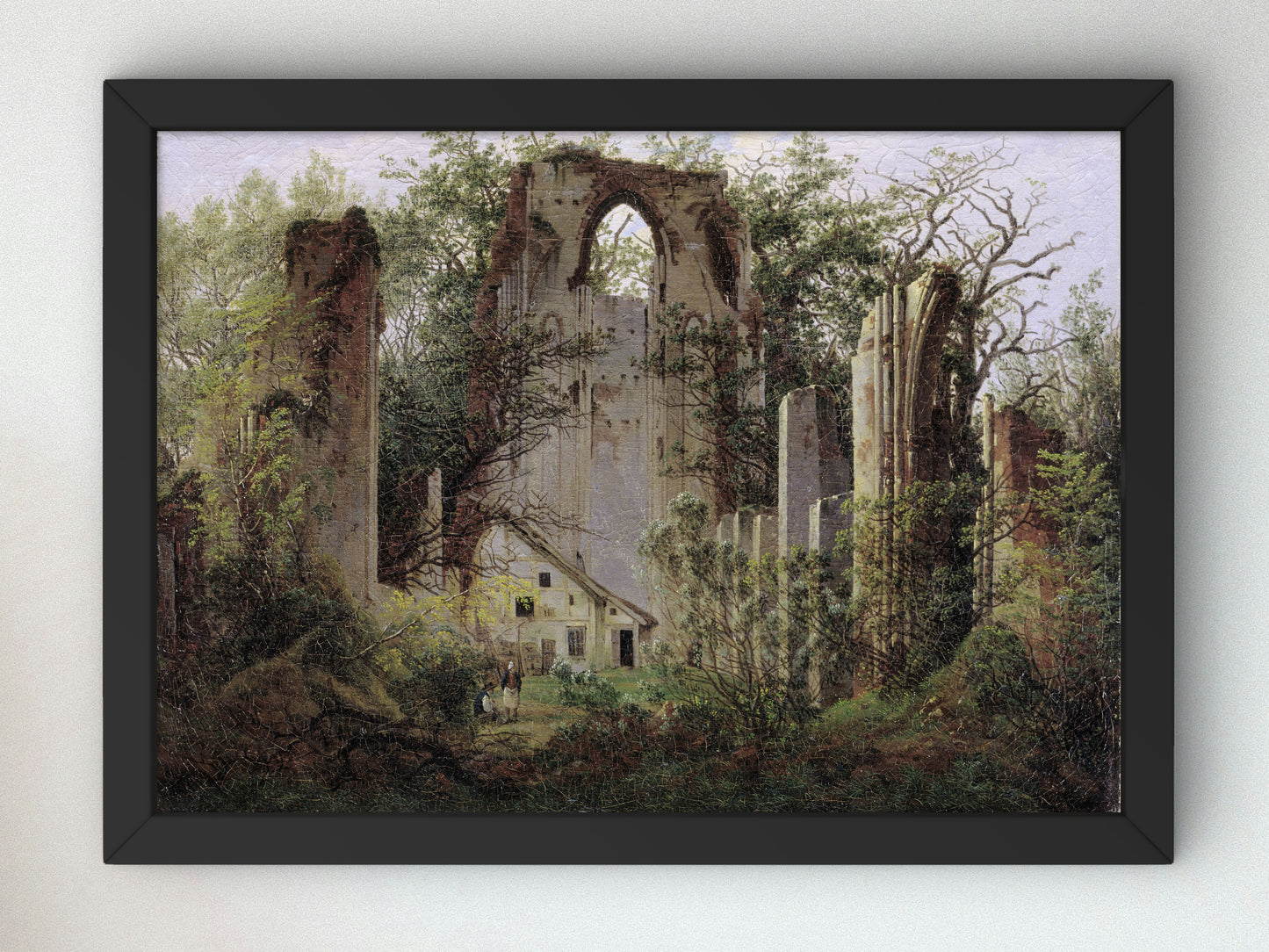 Monastery Ruin Eldena by Caspar David Friedrich 1824, Wall Art Print, Fine Art Reproduction, Museum Quality Decor, Poster
