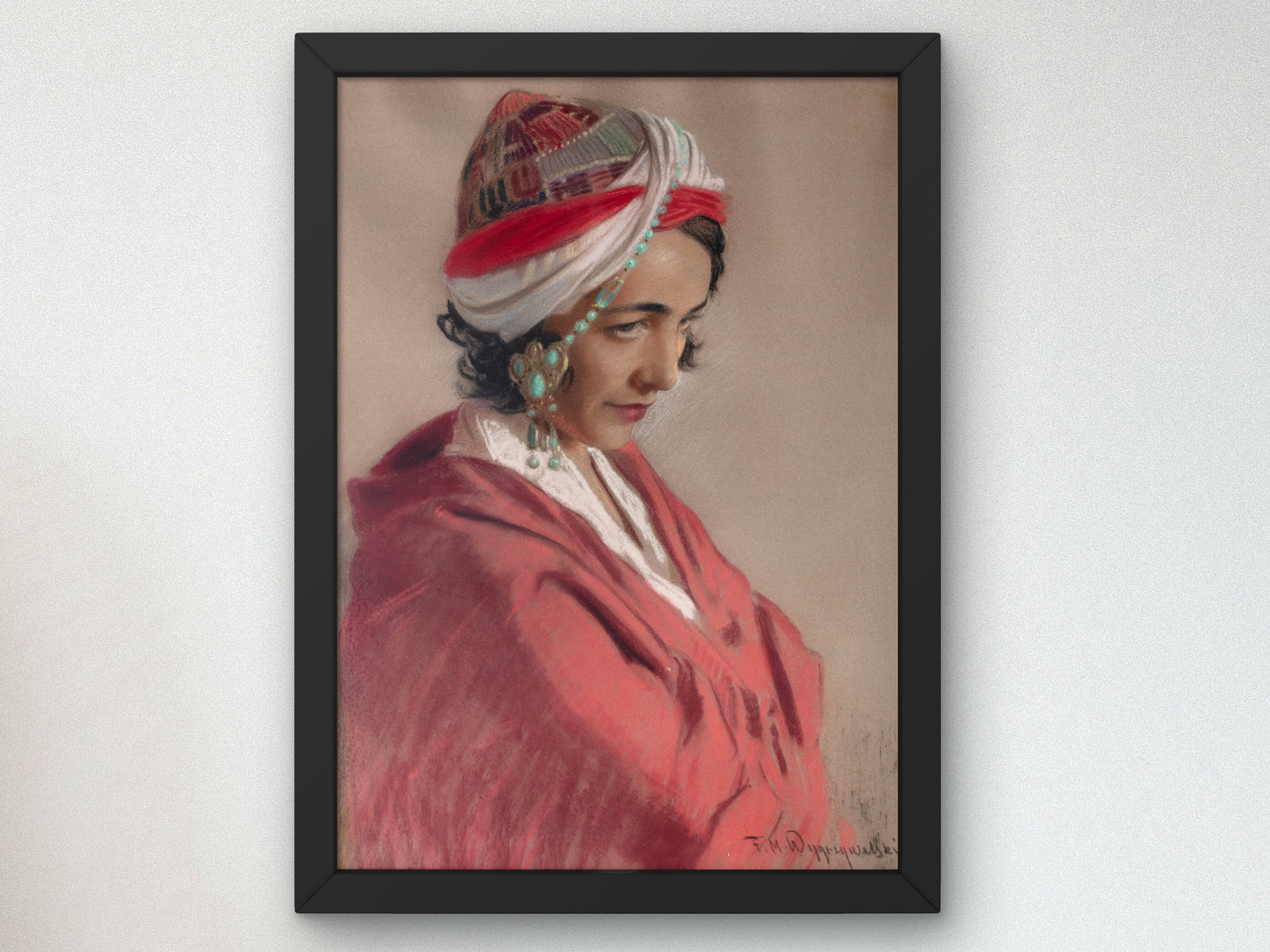 Oriental Beauty by Feliks Michał Wygrzywalski 1932, Wall Art Print, Fine Art Reproduction, Museum Quality Decor, Poster