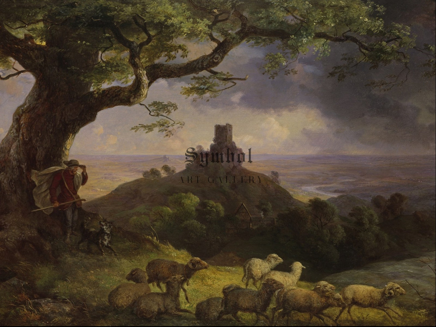 Die Ruine von Kamaik in Böhmen by Ernst Ferdinand Oehme 1852, Wall Art Print, Fine Art Reproduction, Museum Quality Decor, Poster