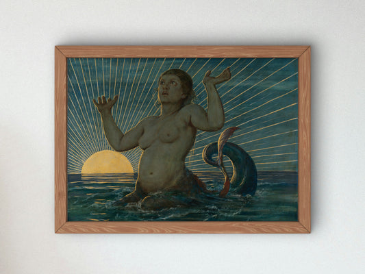 Awakening of the Sea by Hans Thoma 1893, Wall Art Print, Fine Art Reproduction, Museum Quality Decor, Poster