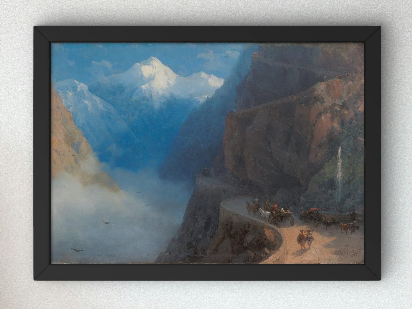 From Mleta to Gudauri by Ivan Konstantinovich Aivazovsky 1868, Wall Art Print, Fine Art Reproduction, Museum Quality Decor, Poster