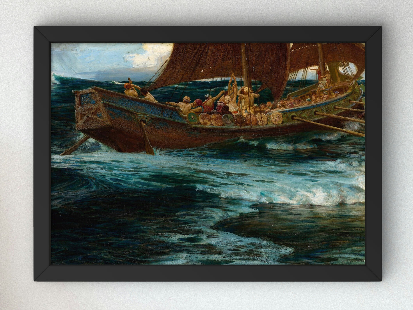 Wrath of the Sea God by Herbert James Draper 1904, Wall Art Print, Fine Art Reproduction, Museum Quality Decor, Poster
