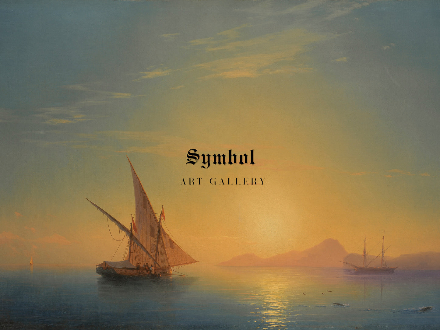 Sunset Over Ischia by Ivan Konstantinovich Aivazovsky 1857, Wall Art Print, Fine Art Reproduction, Museum Quality Decor, Poster