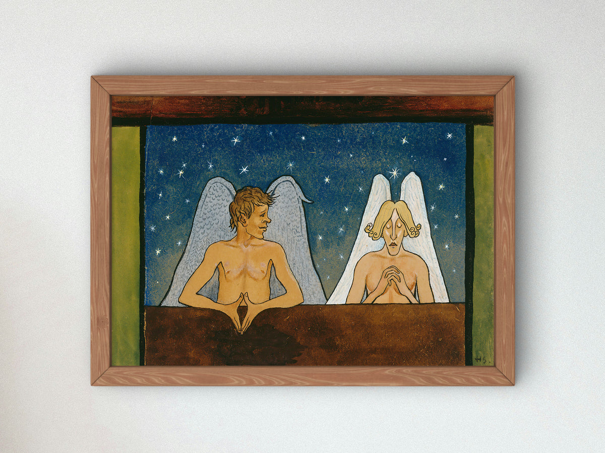 Devotion by Hugo Simberg 1895, Wall Art Print, Fine Art Reproduction, Museum Quality Decor, Poster
