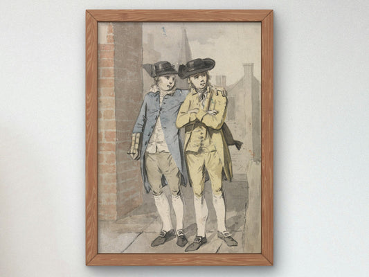Two Schoolboys by Elias Martin, Wall Art Print, Fine Art Reproduction, Museum Quality Decor, Poster