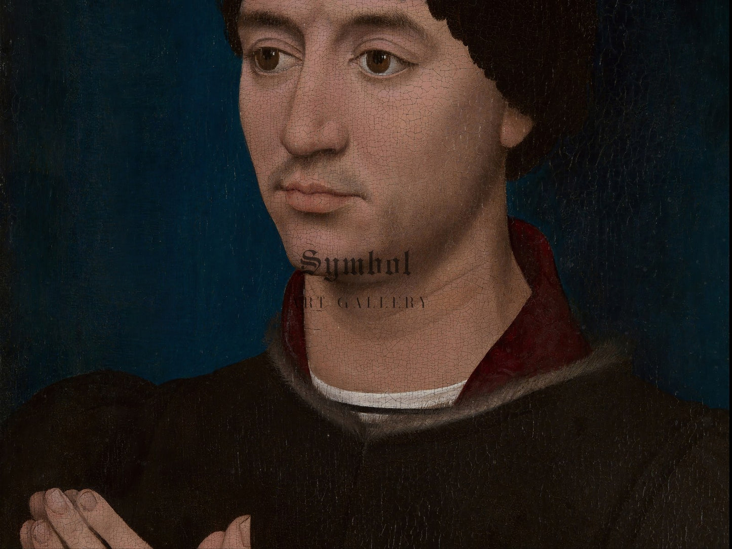 Portrait of Jean Gros by Rogier van der Weyden 1450, Wall Art Print, Fine Art Reproduction, Museum Quality Decor, Poster