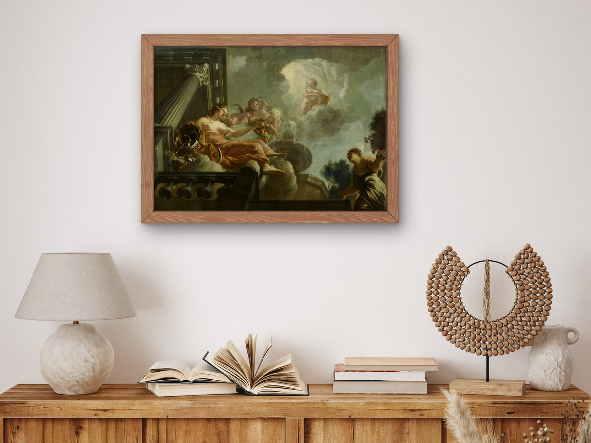 Religio Begunstigt Abondantia, Allegorical Representation of the Care of Lepers and the Innocent by Gerard de Lairesse 1665, Wall Art Print