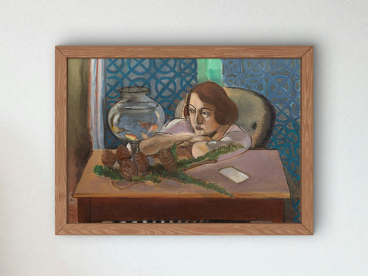 Woman before an Aquarium by Henri Matisse 1921, Wall Art Print, Fine Art Reproduction, Museum Quality Decor, Poster