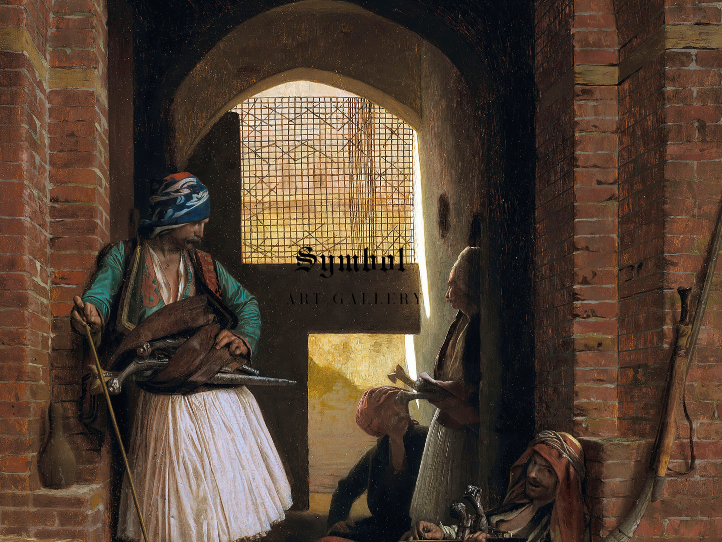 Arnaut Guardhouse in Cairo by Jean Léon Gérôme 1861, Wall Art Print, Fine Art Reproduction, Museum Quality Decor, Poster