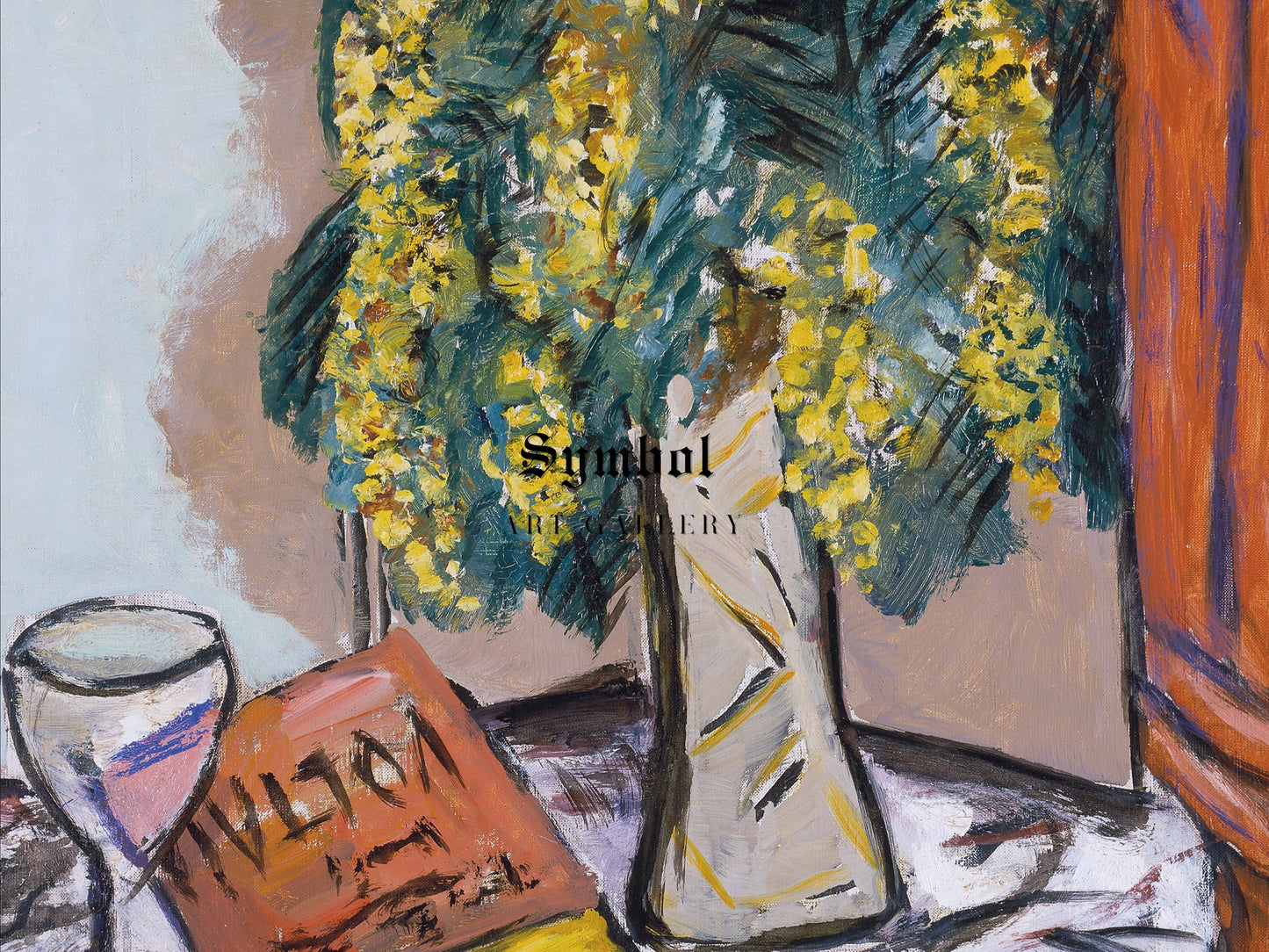 Still Life with Mimosas by Max Beckmann 1939, Wall Art Print, Fine Art Reproduction, Museum Quality Decor, Poster