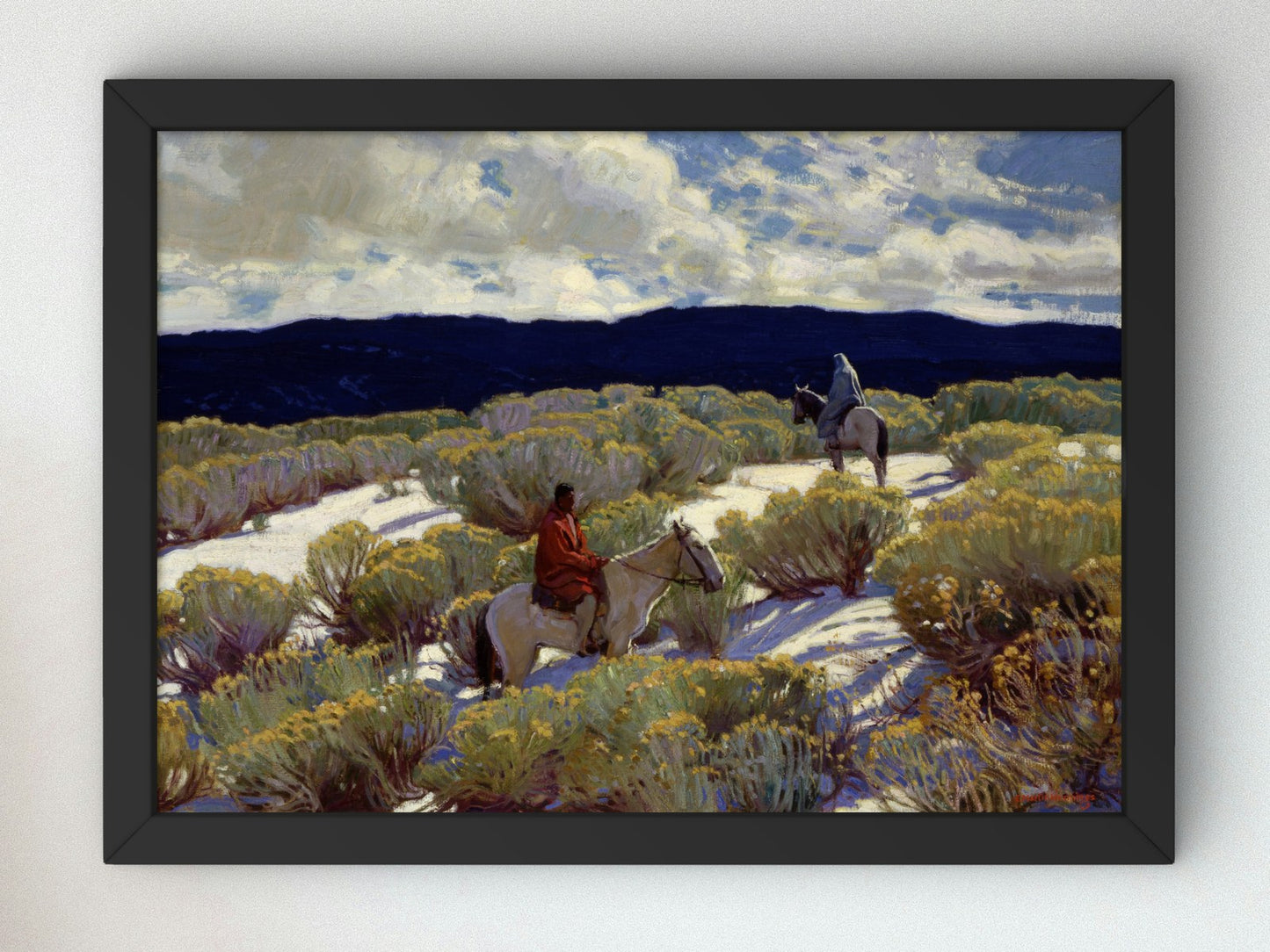 Riders at Sunset by Ernest Martin Hennings 1935, Wall Art Print, Fine Art Reproduction, Museum Quality Decor, Poster