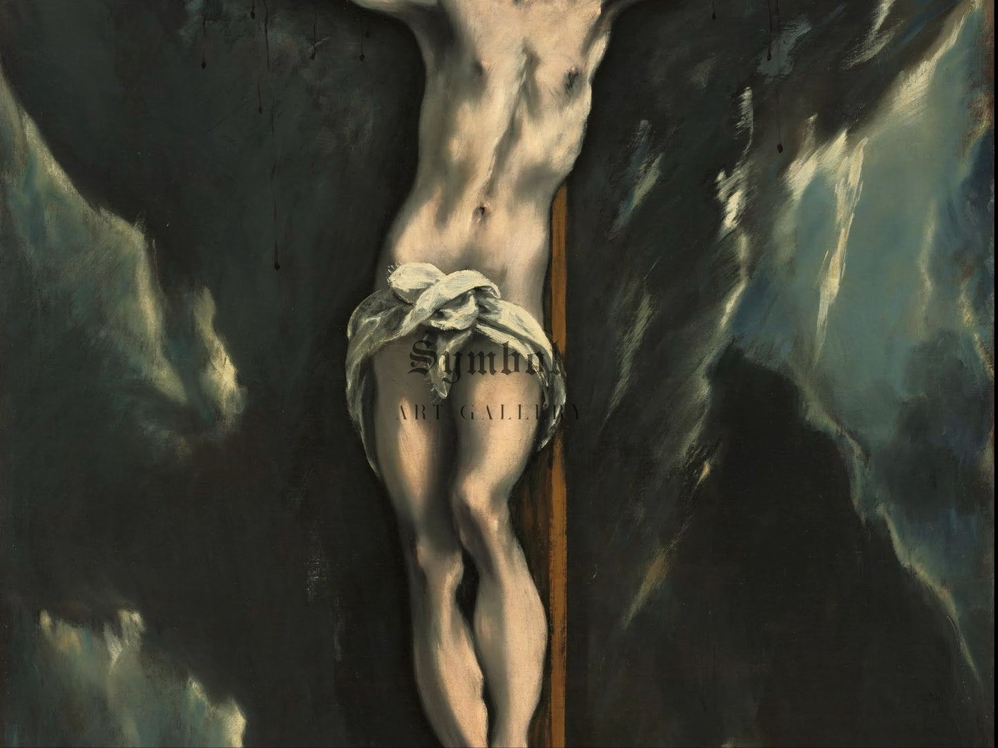 Christ on the Cross by El Greco 1600, Wall Art Print, Fine Art Reproduction, Museum Quality Decor, Poster