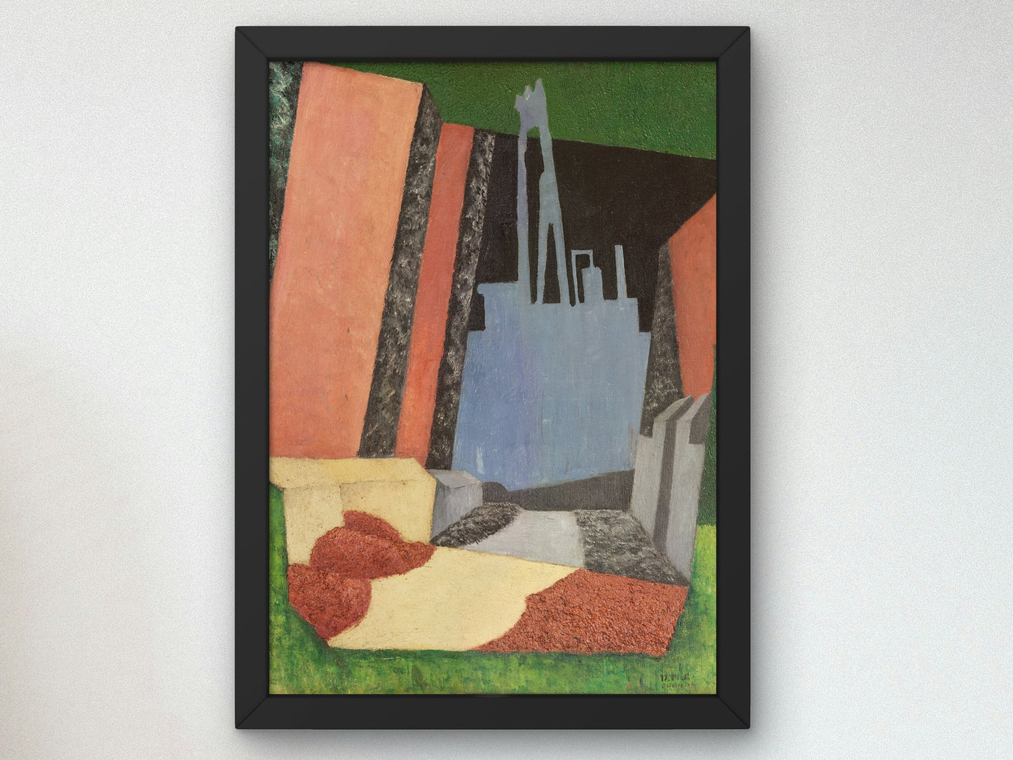 Paysage urbain by Diego Rivera 1916, Wall Art Print, Fine Art Reproduction, Museum Quality Decor, Poster