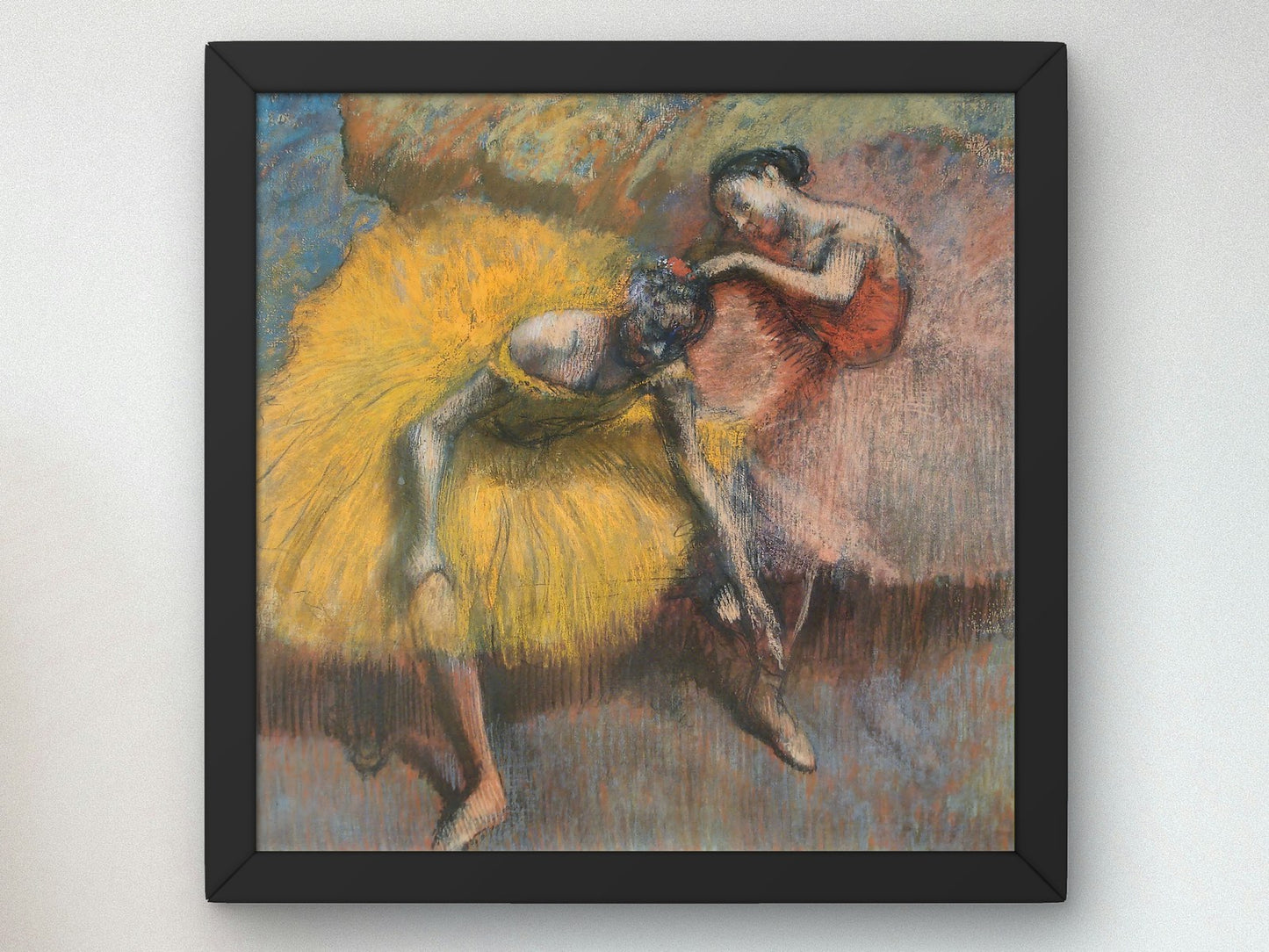 Two Dancers in Yellow and Pink by Edgar Degas 1898, Wall Art Print, Fine Art Reproduction, Museum Quality Decor, Poster